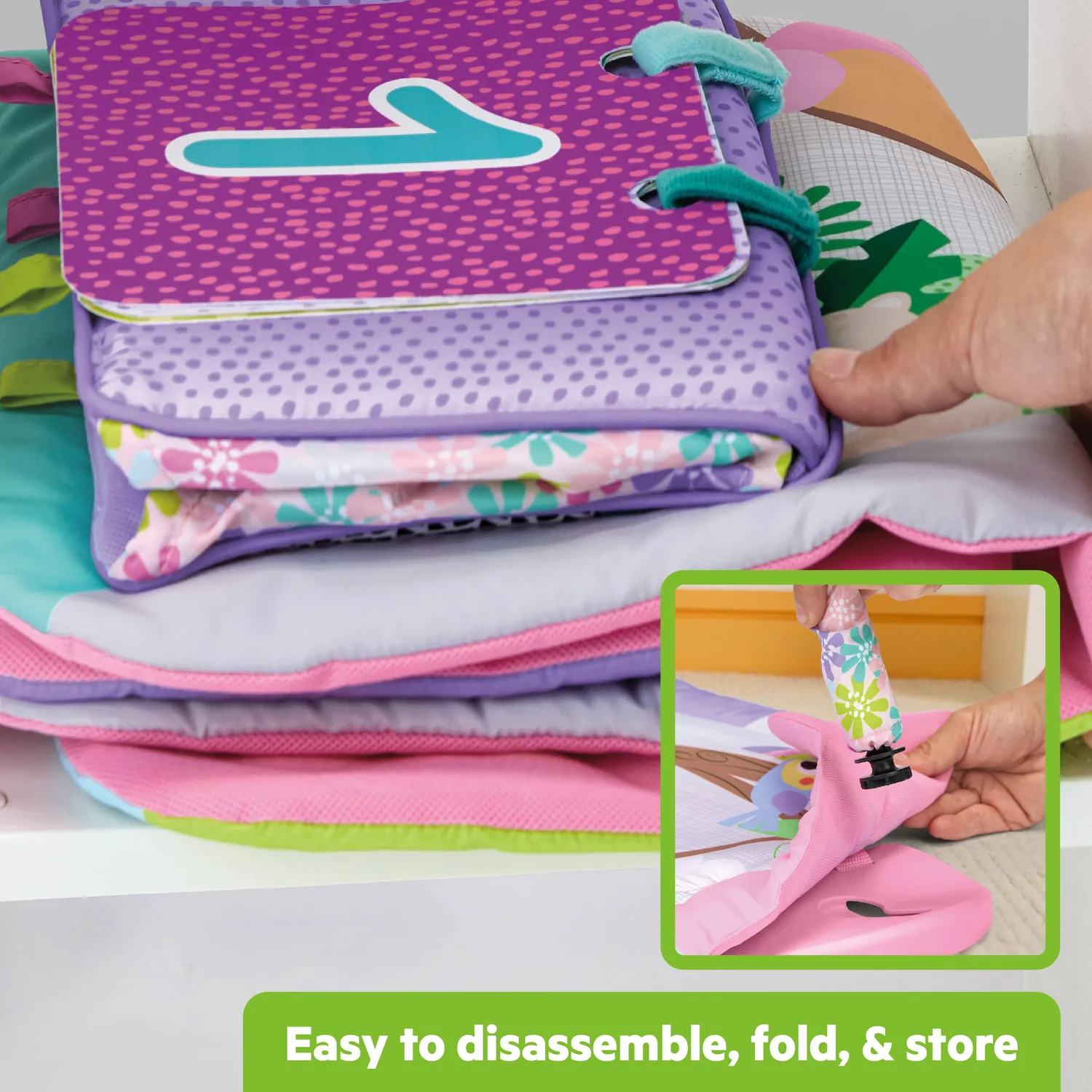 Bright Starts Treetop Bloom Spieldecke mit Spielbogen Rosa