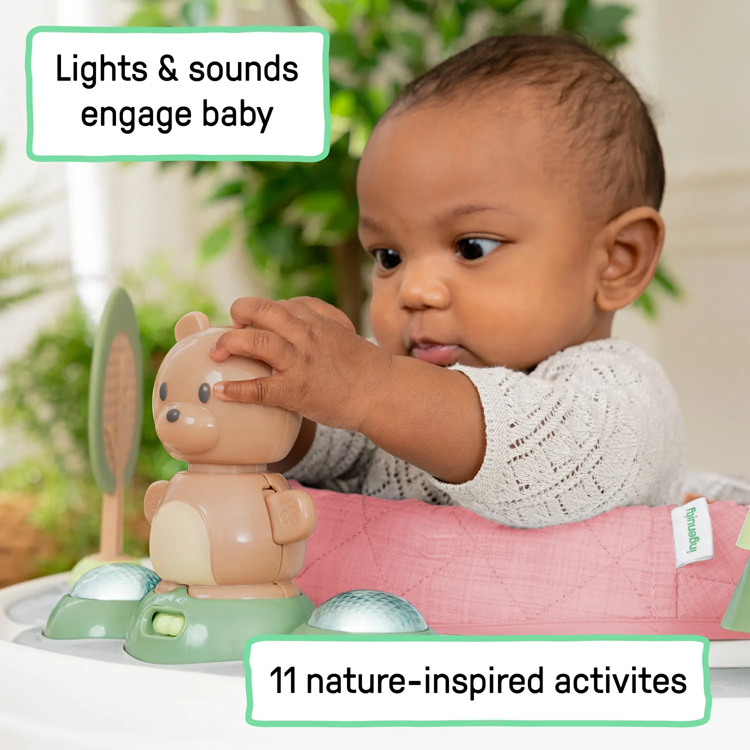 Ingenuity Spring & Sprout First Forest Jumper 2-in-1 Hüpfer Tisch