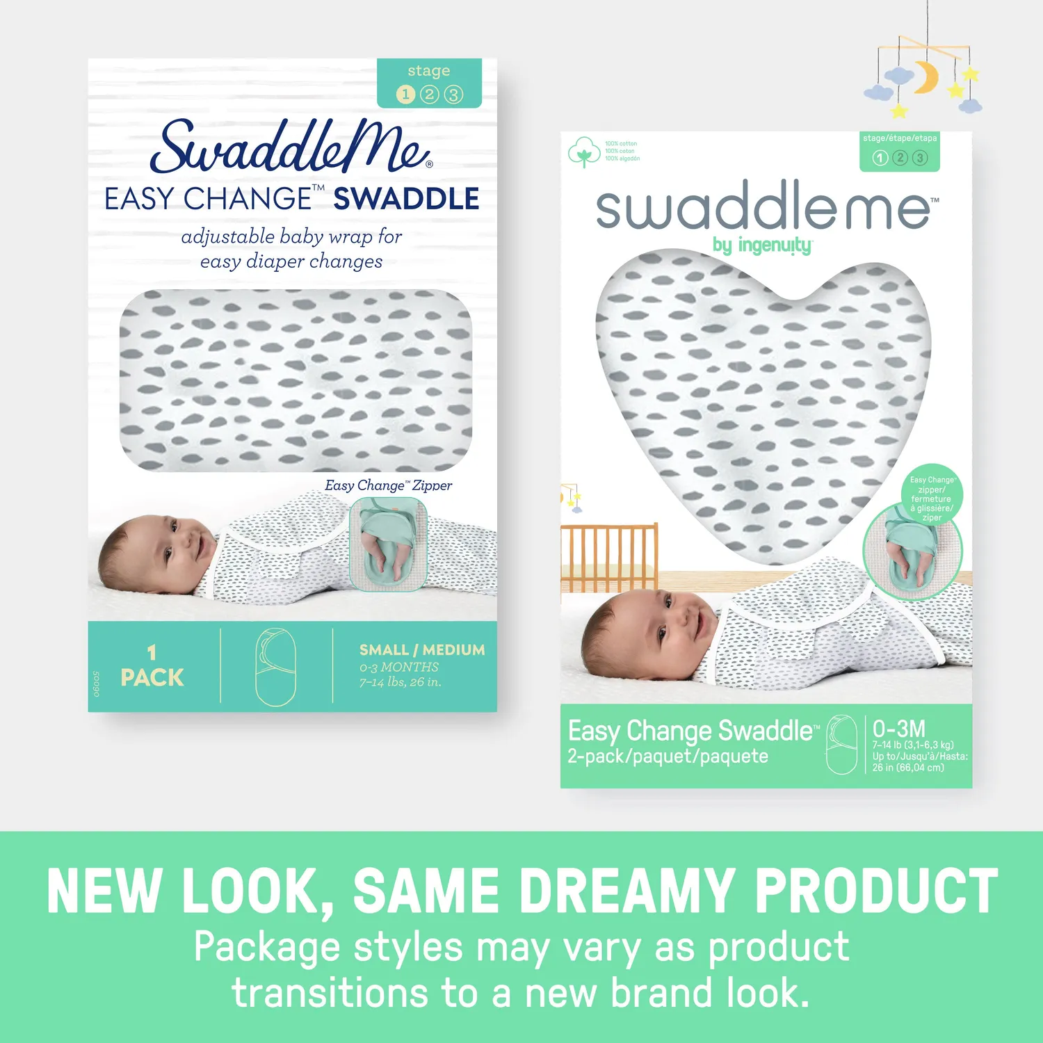 SwaddleMe Easy Change Pucktuch 2er SM I love You Baumwolle