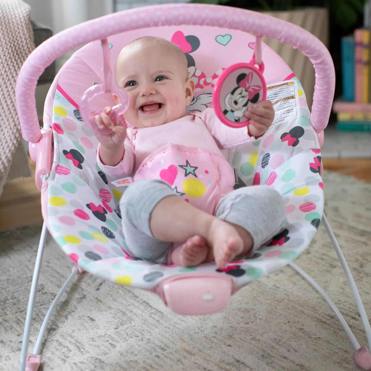 Bright Starts Minnie Mouse Babywippe Spotty Dotty Vibration