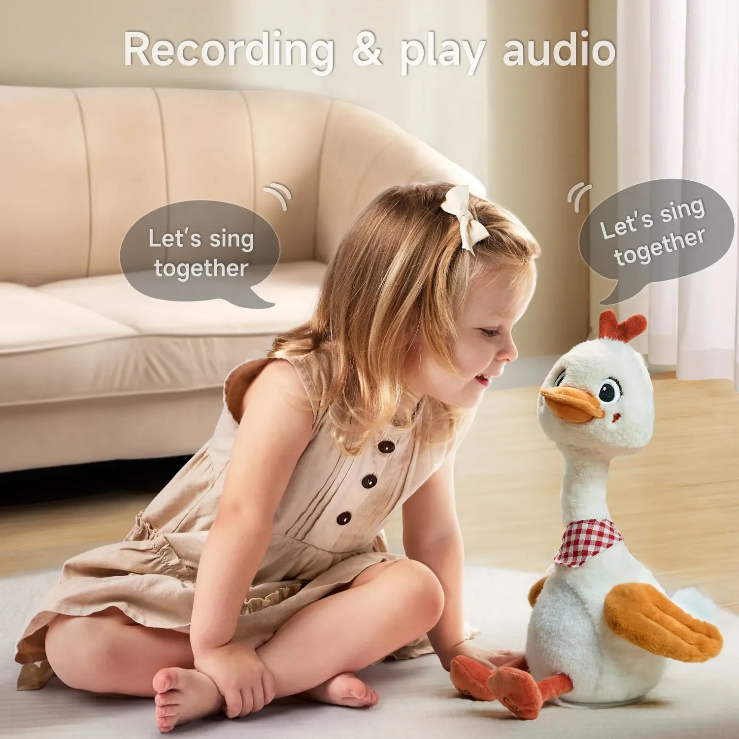TUMAMA Tanzende Ente singend sprechend 33cm
