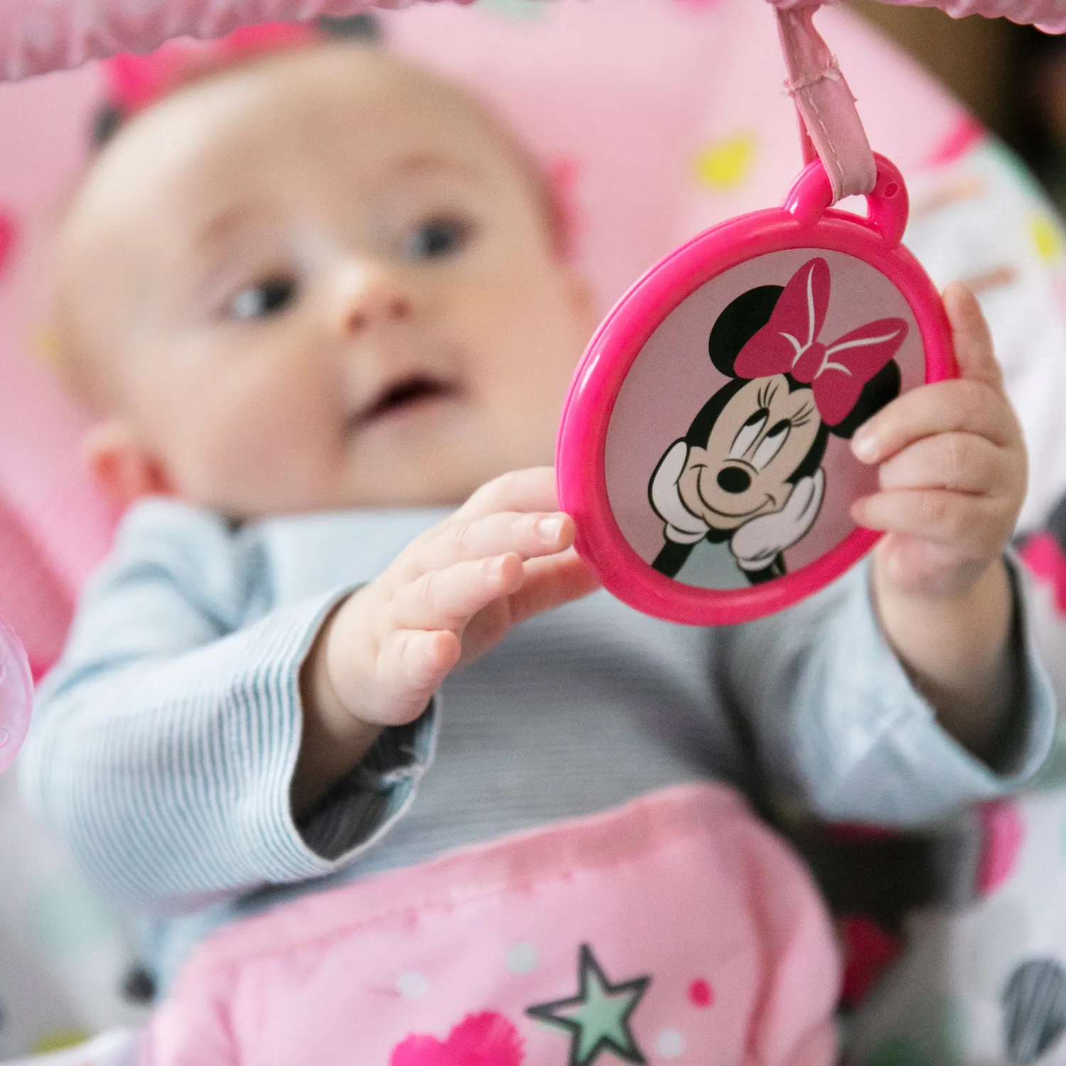 Bright Starts Minnie Mouse Babywippe Spotty Dotty Vibration