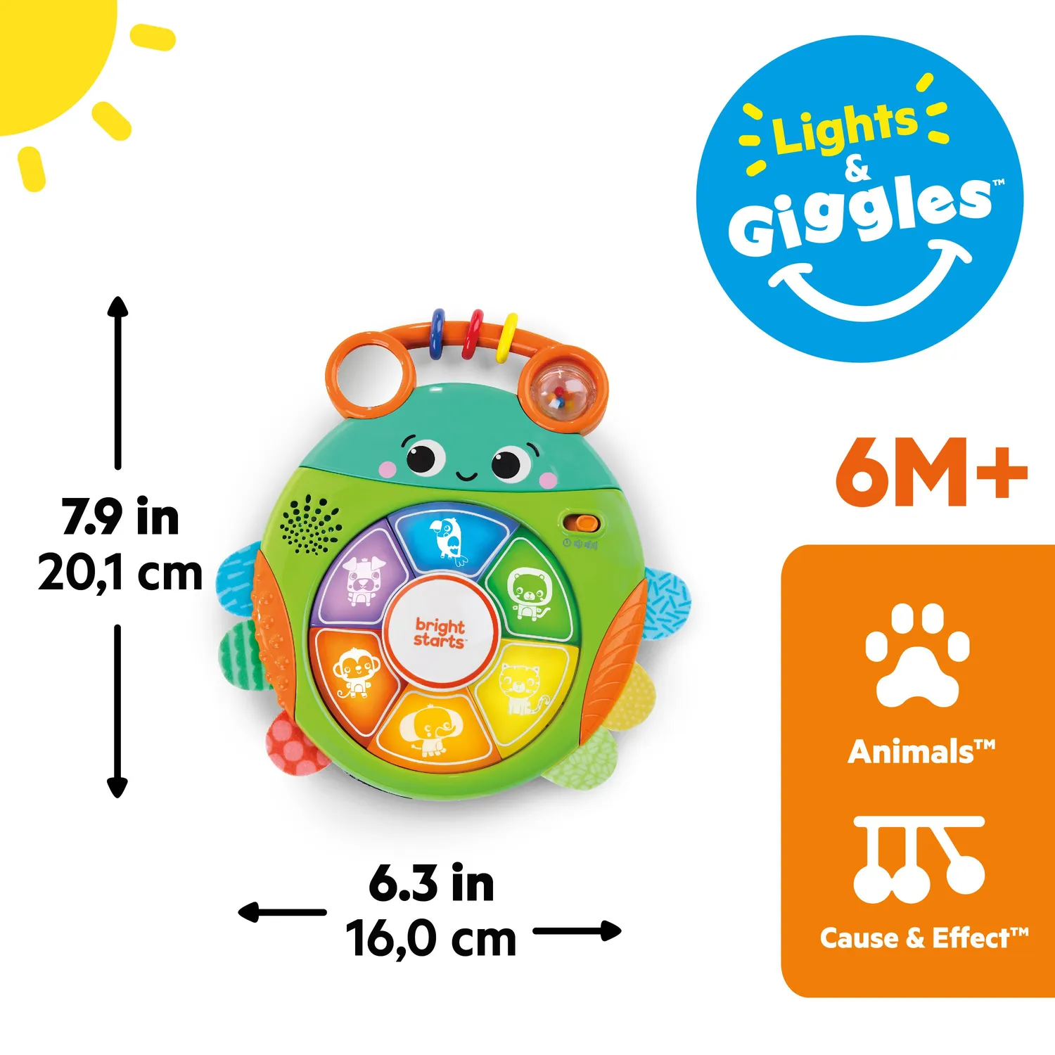 Bright Starts Safari Surprise Multisensory Lernspielzeug Käfer