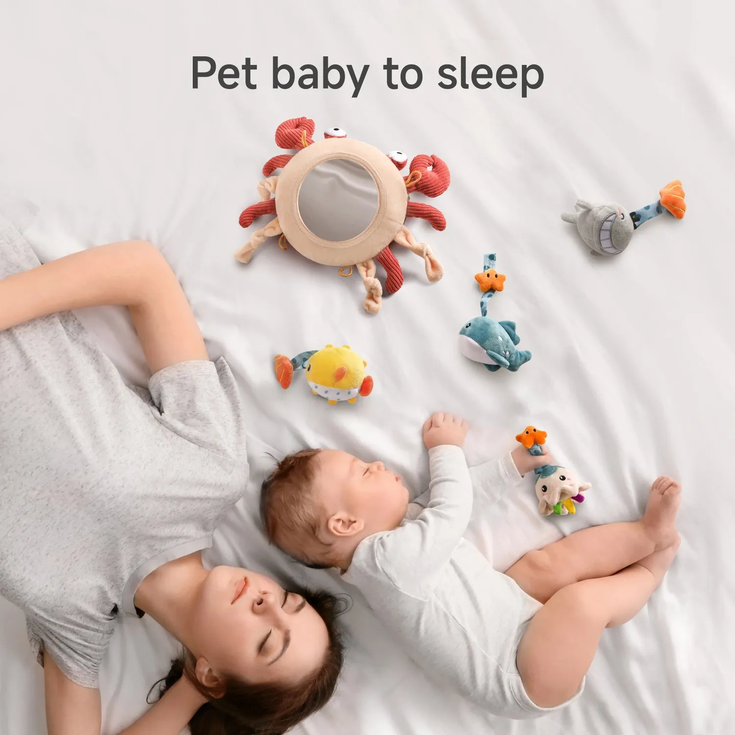 TUMAMA Ocean Anhängespielzeug mit Spiegel 5-teilig plüsch