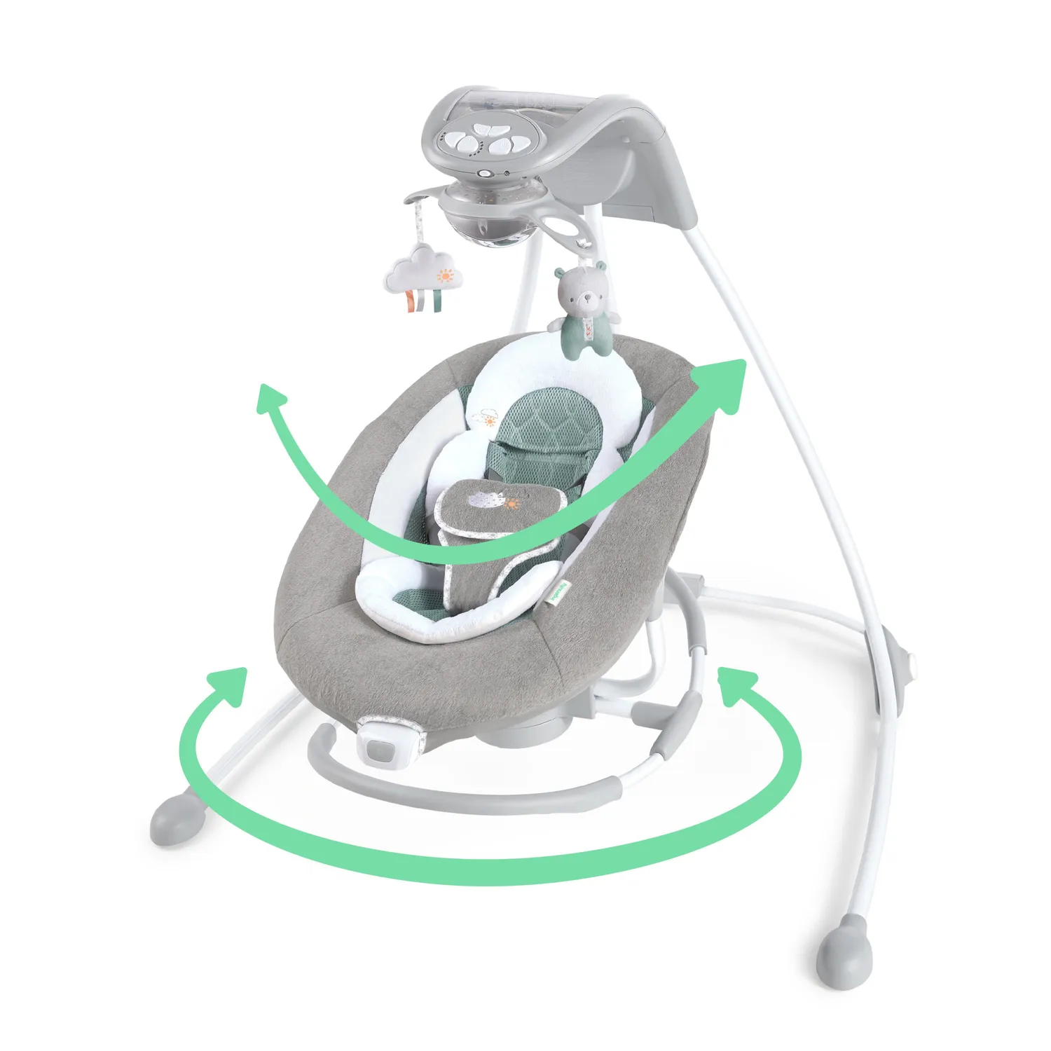Ingenuity InLighten Pemberton Babyschaukel 2-in-1 mit Vibration
