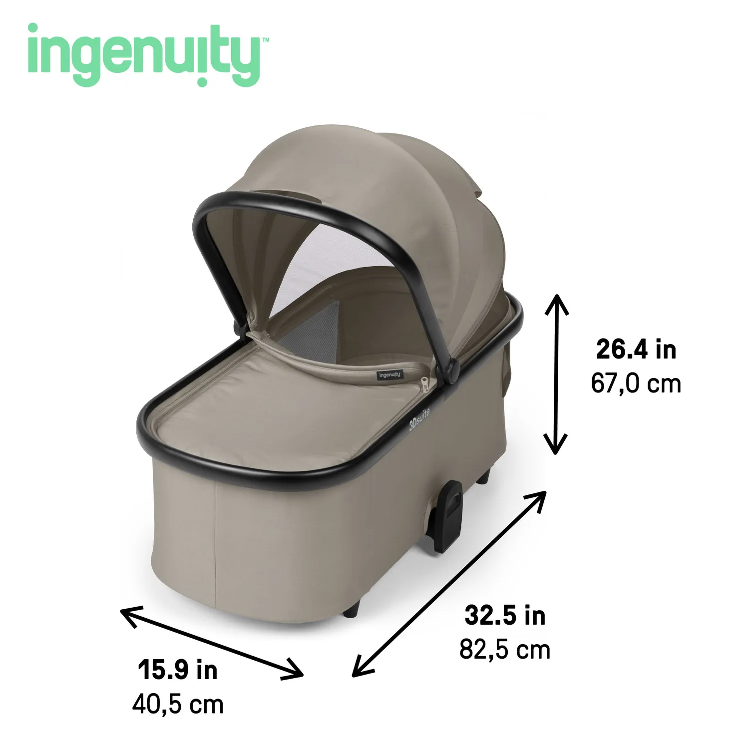 Ingenuity 3DSuite DualDock Tragewanne Babywanne Cashew