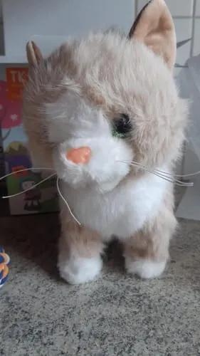 TUMAMA Interaktive Katze Plüsch Spielzeugkatze mit Futter-Set