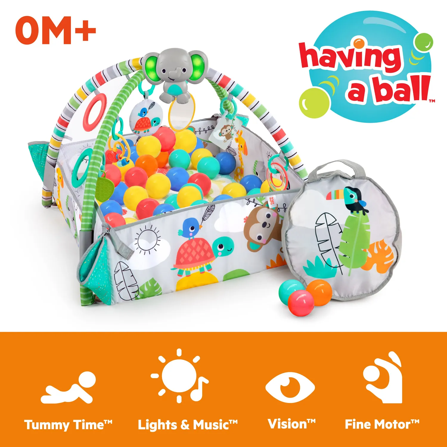 Bright Starts Totally Tropical Spieldecke Bällebad 5-in-1