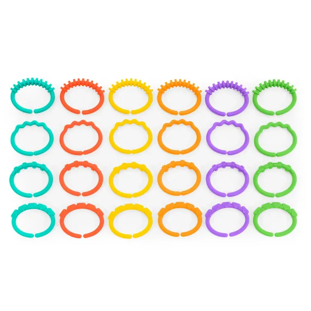 Bright Starts Lots of Links Spielringe 24er-Pack bunt flexibel