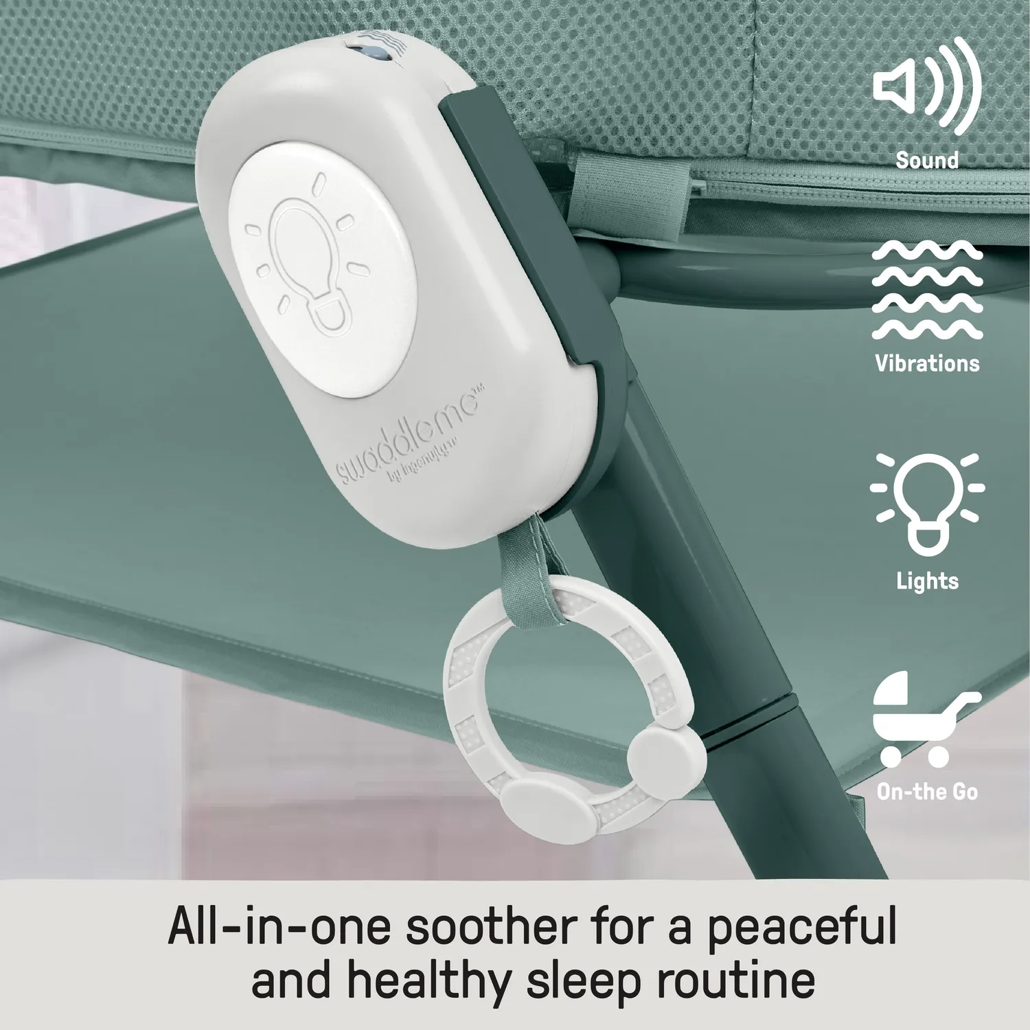 Ingenuity Snooze & Stow Stubenwagen Luxe Evergreen mit Vibration
