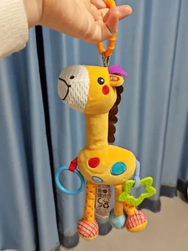 TUMAMA Giraffe Anhängerspielzeug Beissring Rassel