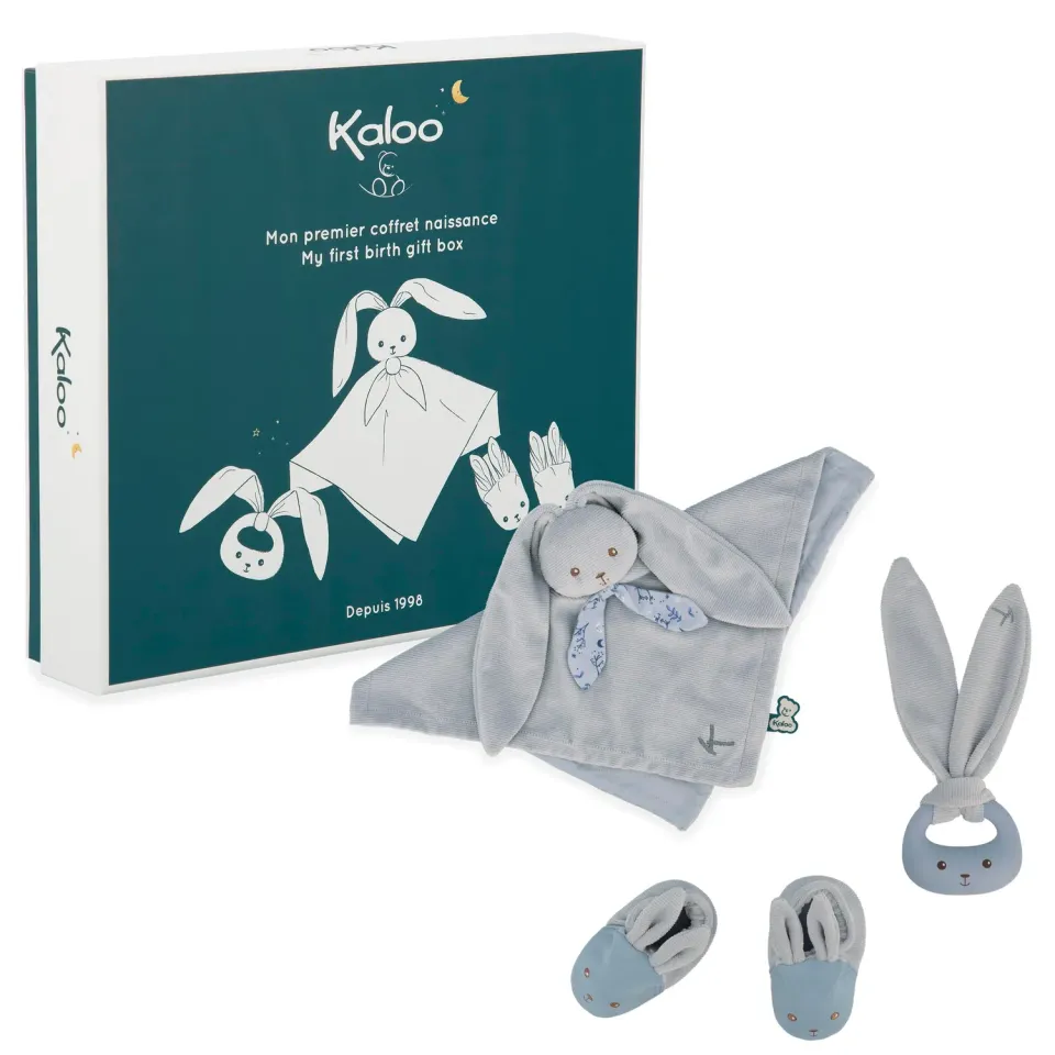 Kaloo Lapinoo Geburtsset K218019 blau 3-teilig Schmusetuch
