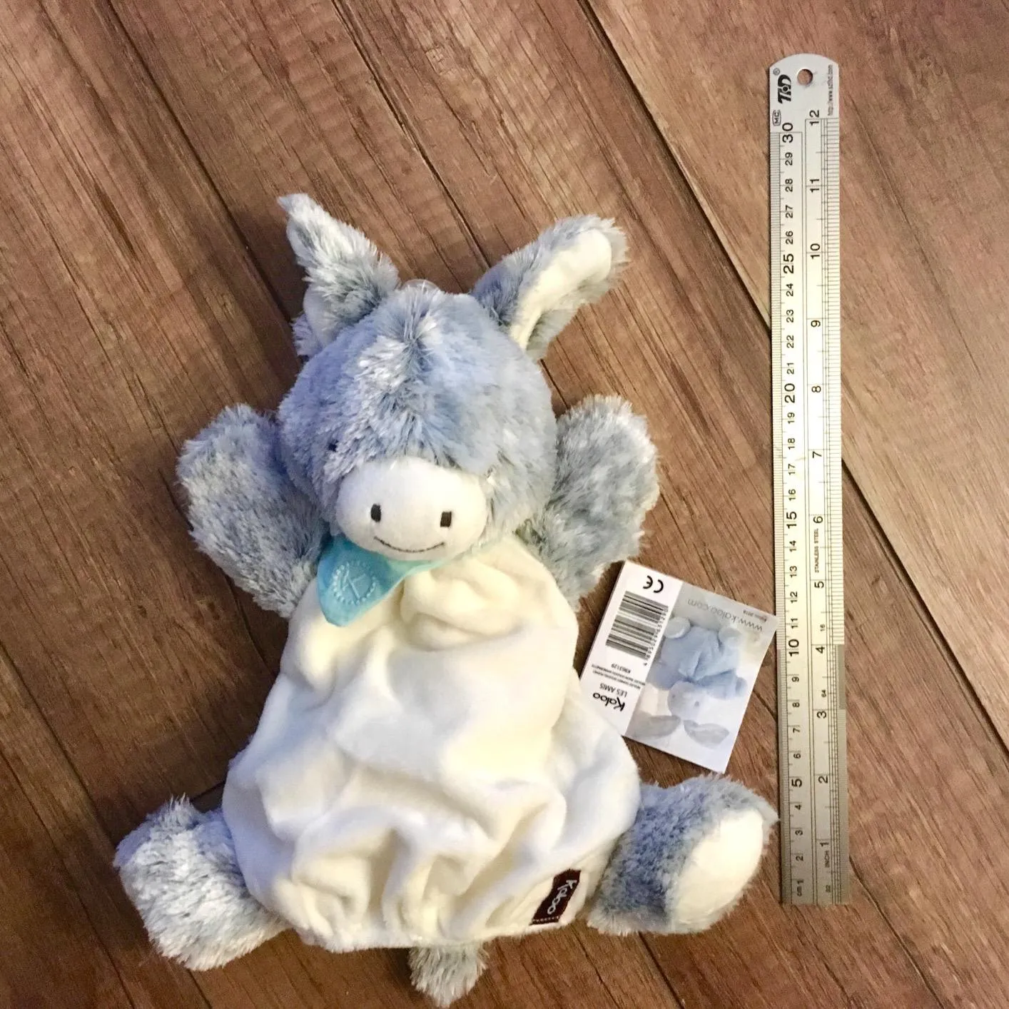 Kaloo Les Amis Regliss Esel Handpuppe Kuscheltier 24 cm grau
