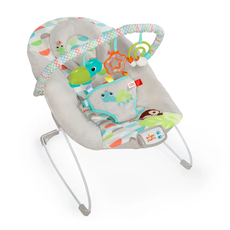 Bright Starts Happy Safari Babywippe mit Vibration 0-6 Monate