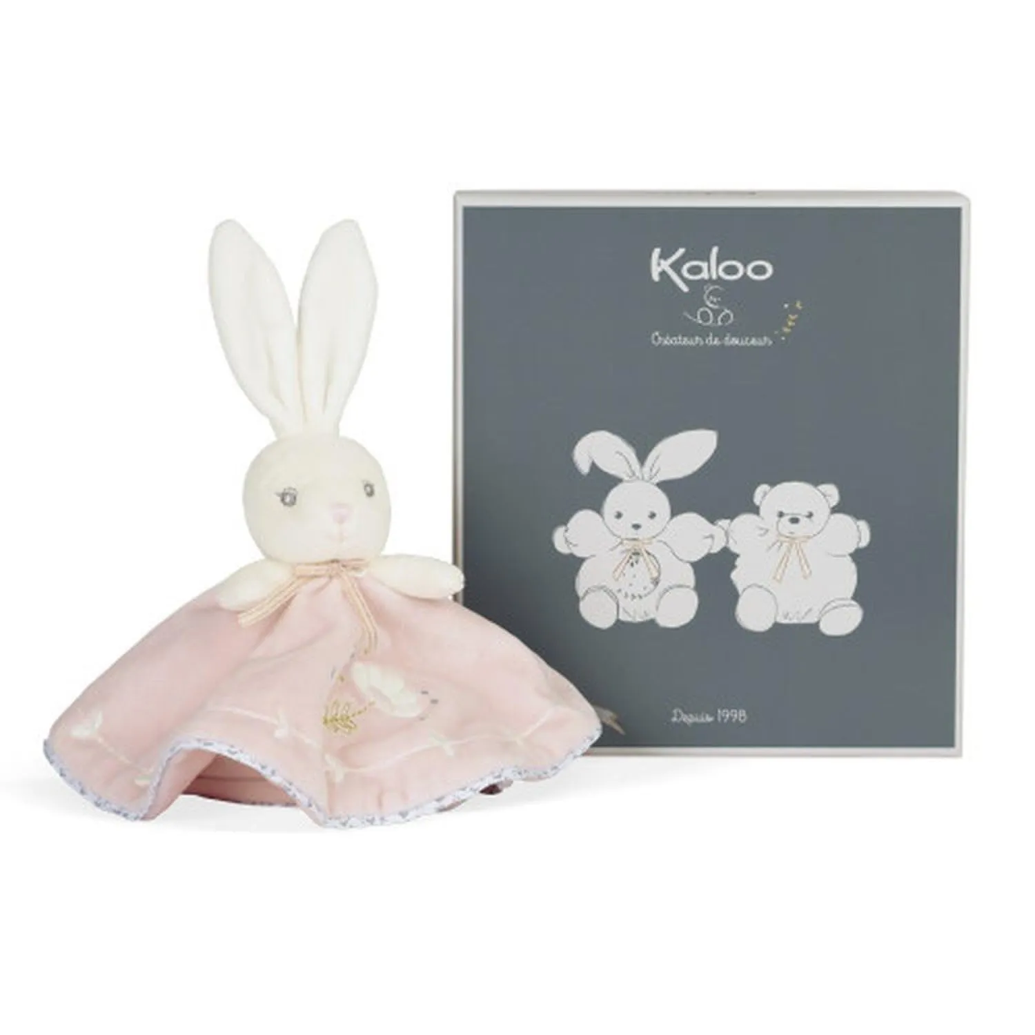 Kaloo Perle Häschen Stofftier rosa 20 cm mit Geschenkbox