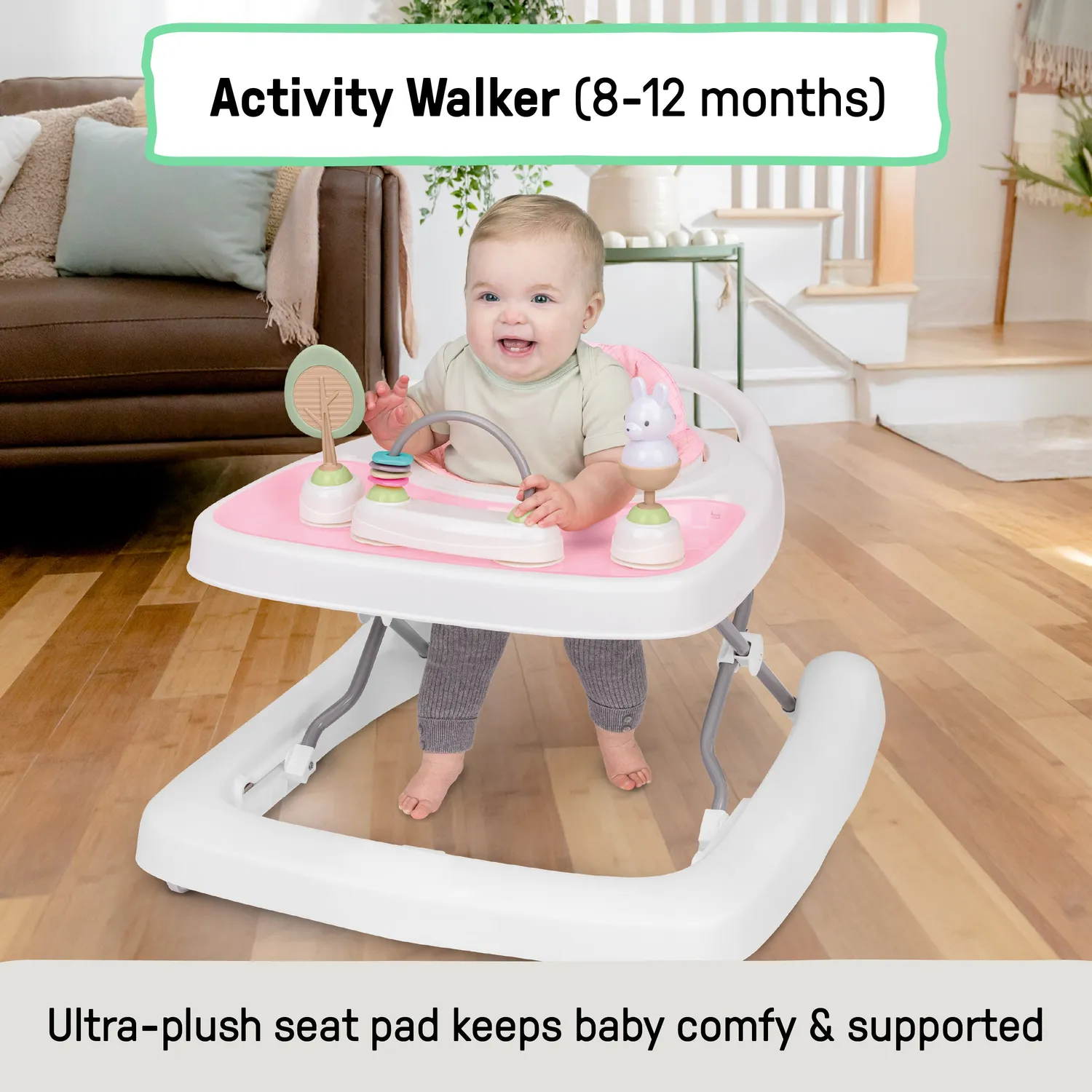 Ingenuity Step & Sprout Lauflerngerät 3-in-1 First Forest Pink