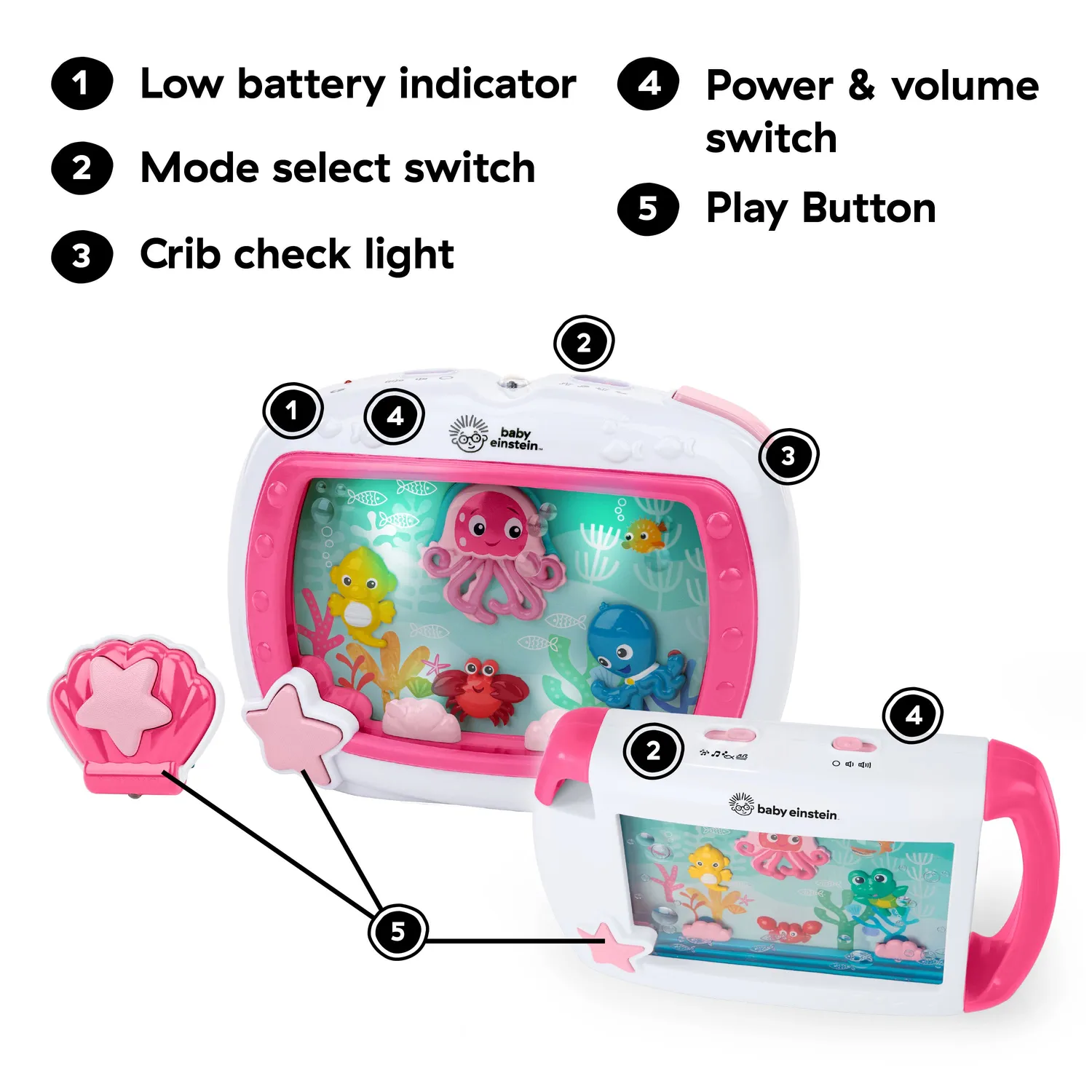 Baby Einstein Sea Dreams 2-in-1 Soother Einschlafhilfe rosa