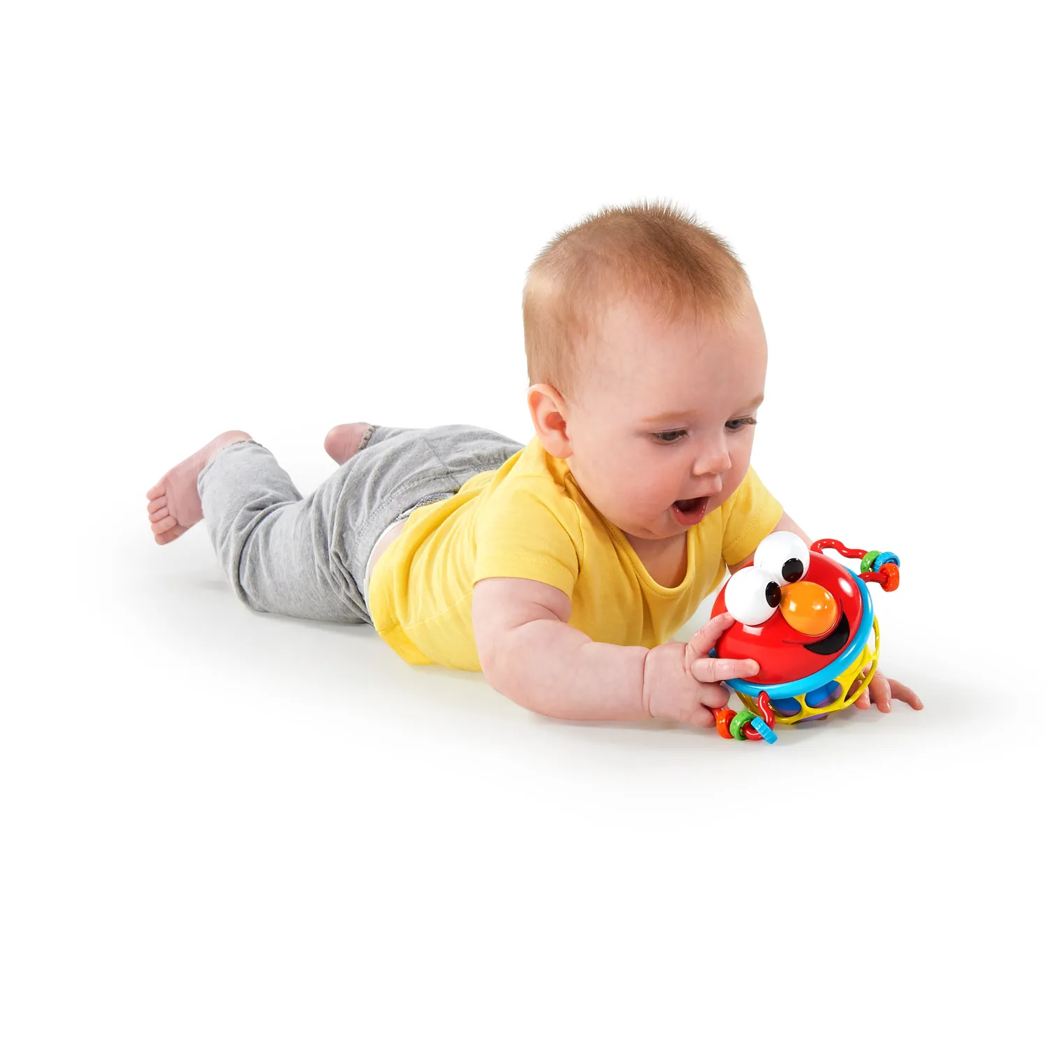 Bright Starts Sesame Street Jingle & Shake Elmo Rasselball Griff-Löcher