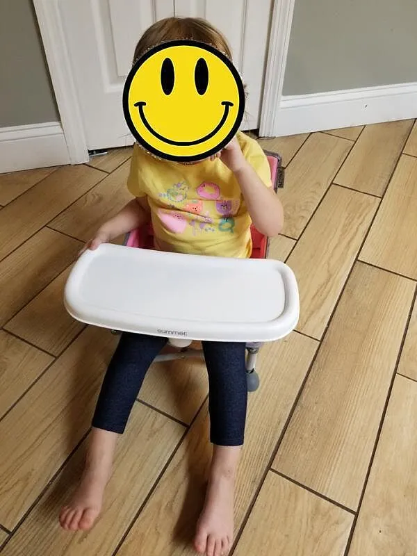 Summer Pop N Sit Booster grau Sitzerhöhung Tablett