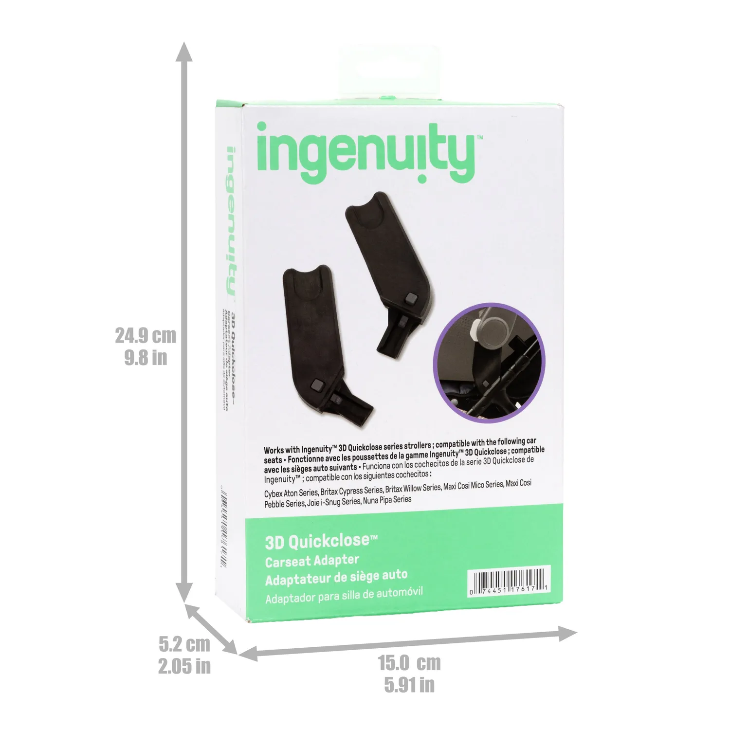 Ingenuity 3D Quickclose Autositz-Adapter 1 Paar