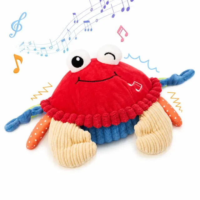 hahaland Tanzende Krabbe Krabbelspielzeug Plüsch Musik
