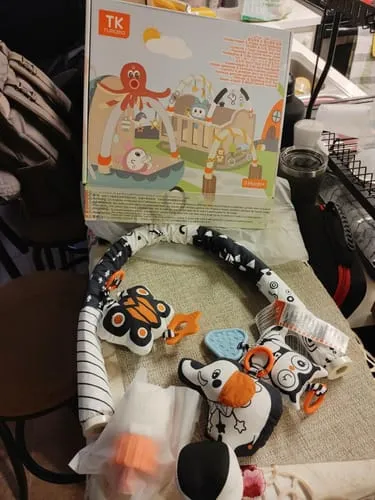 TUMAMA Spielbogen Schwarz-Weiß Anhänger 3-tlg