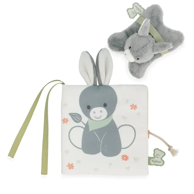 Kaloo Les Amis Bilderbuch Bauernhoftiere + Mini-Schmusetier 14 cm