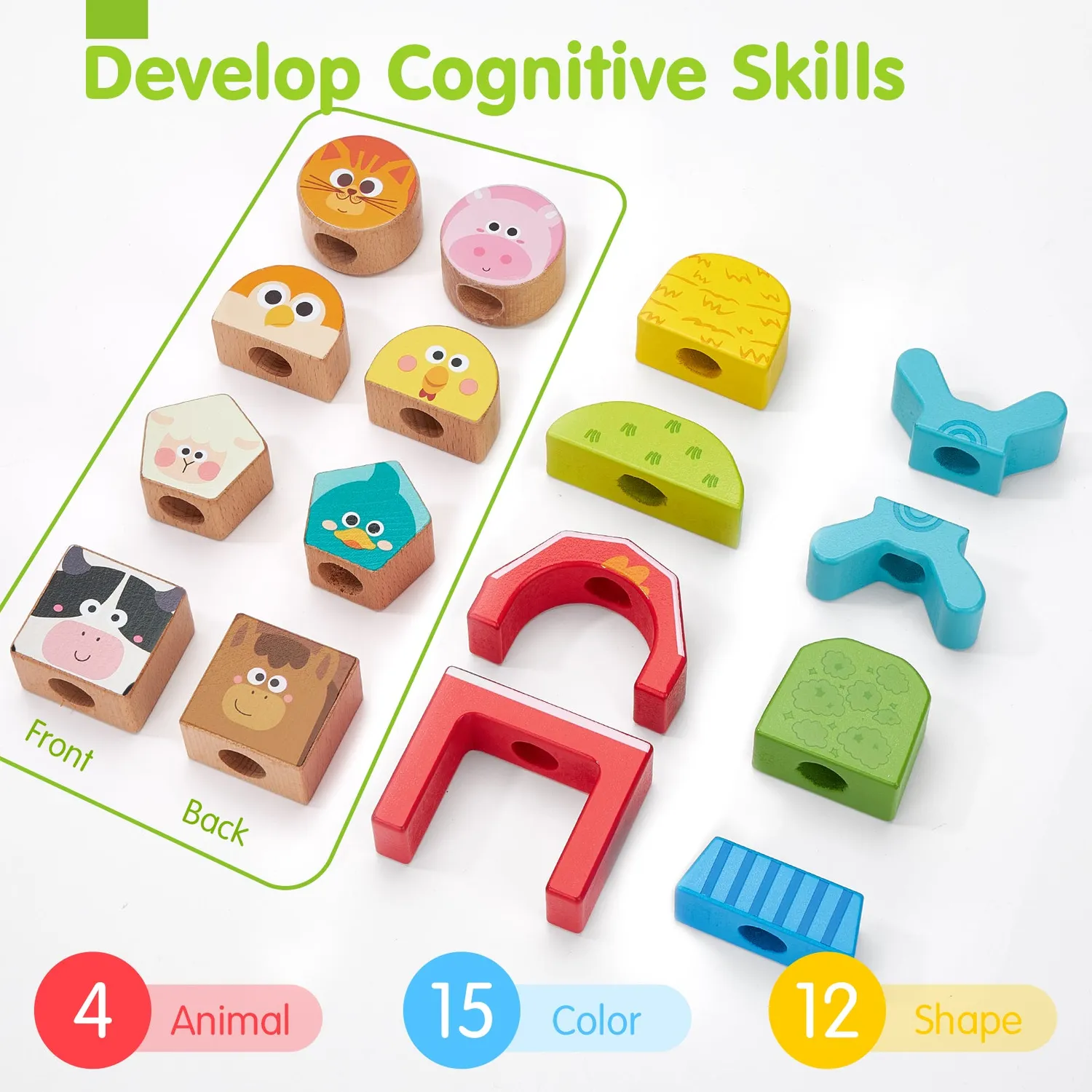 hahaland Brain Building Block Holzbausteine Montessori