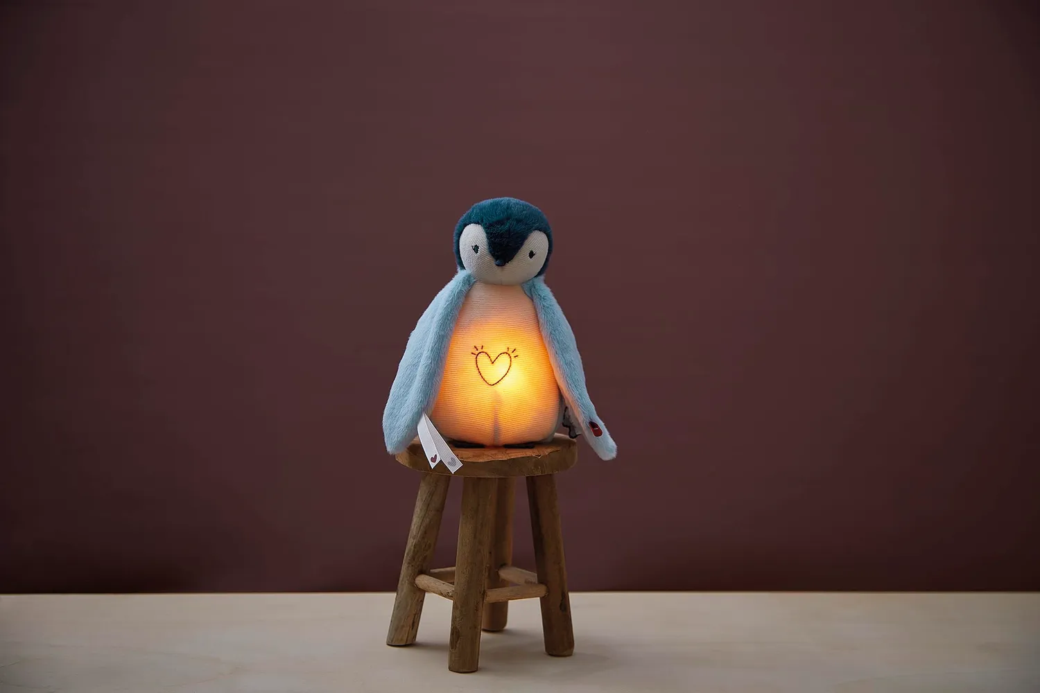 Kaloo Complices K212010 Nachtlicht Plüsch Pinguin Blau 20 cm
