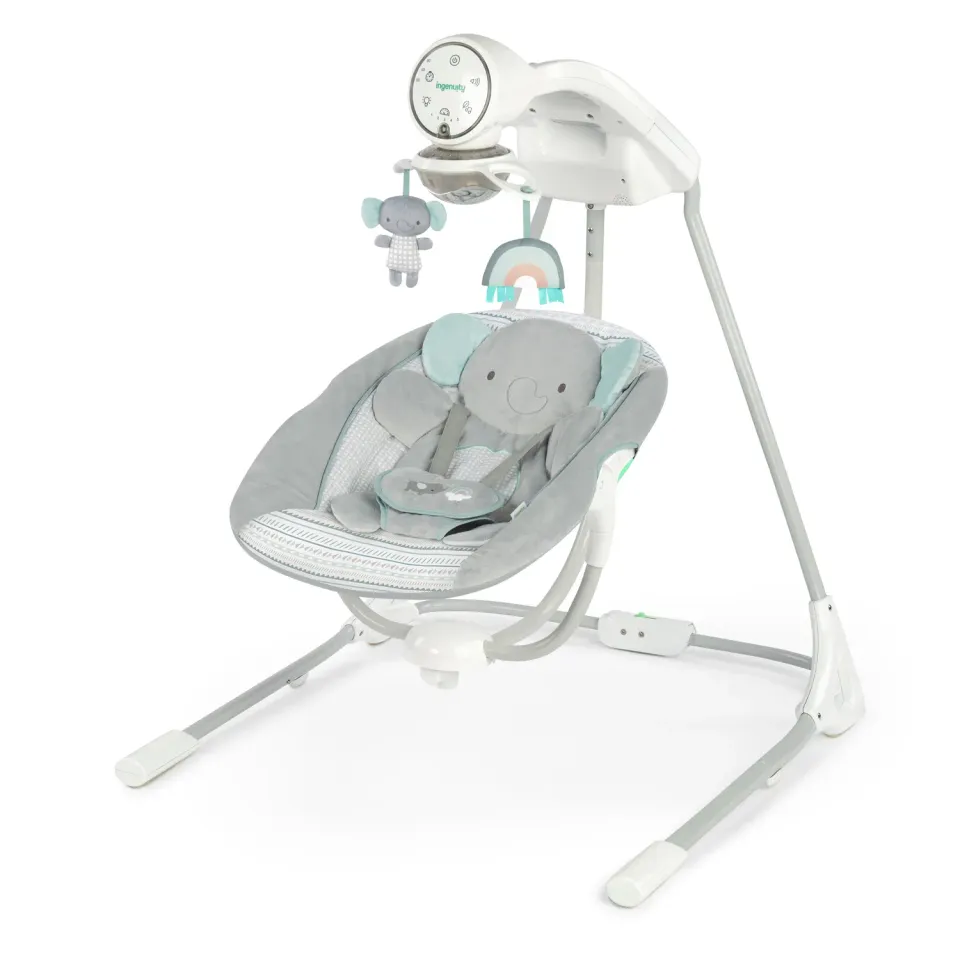 Ingenuity InLighten Van Elephant Babyschaukel mit Licht