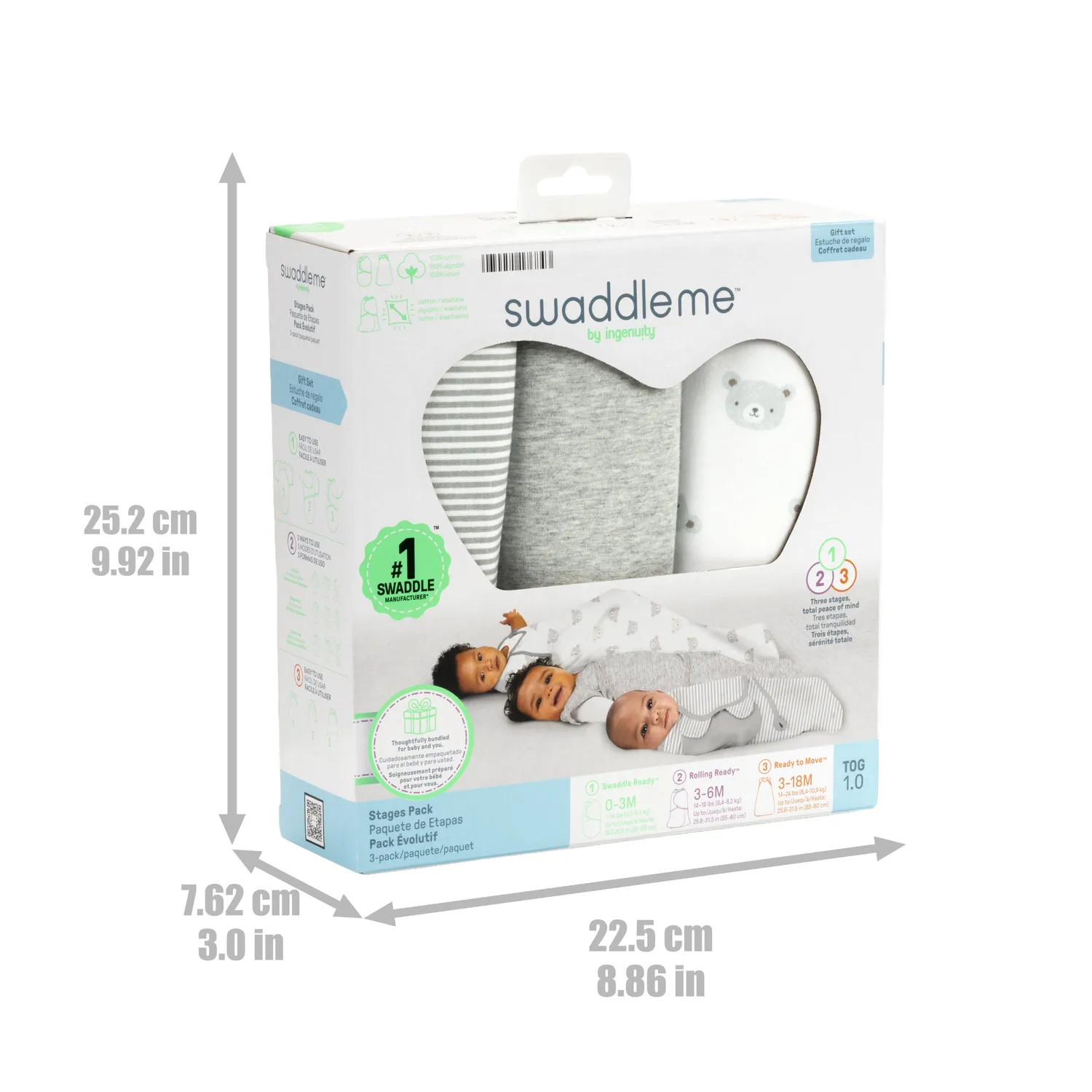 SwaddleMe Stages of Sleep Schlafsack Geschenkset 3-teilig Bears