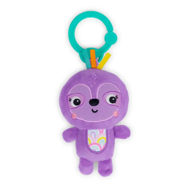Bright Starts Jingle Joy Reach Rattle Rassel Faultier lila