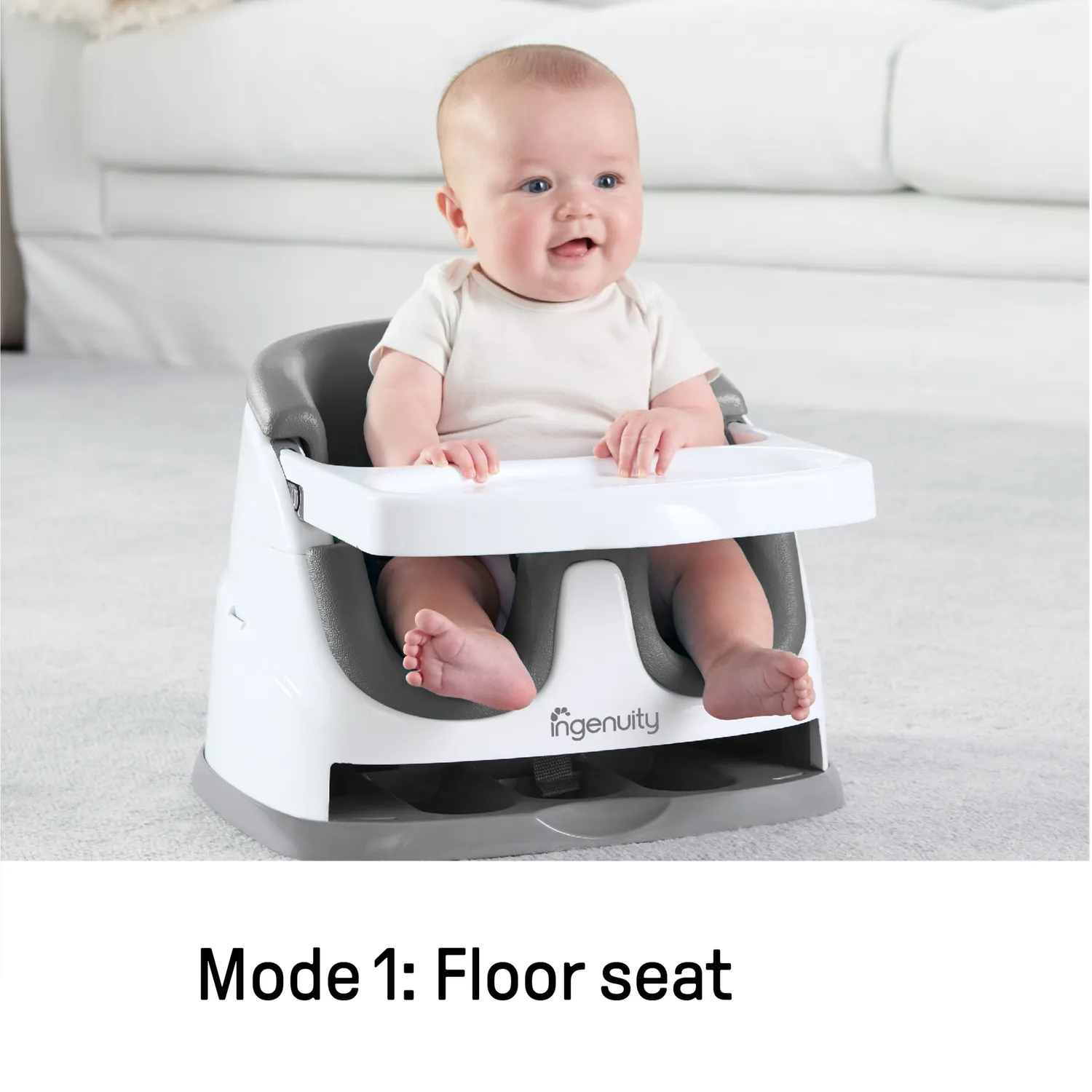 Ingenuity Baby Base 2-in-1 Boostersitz Schiefer mit Tablett