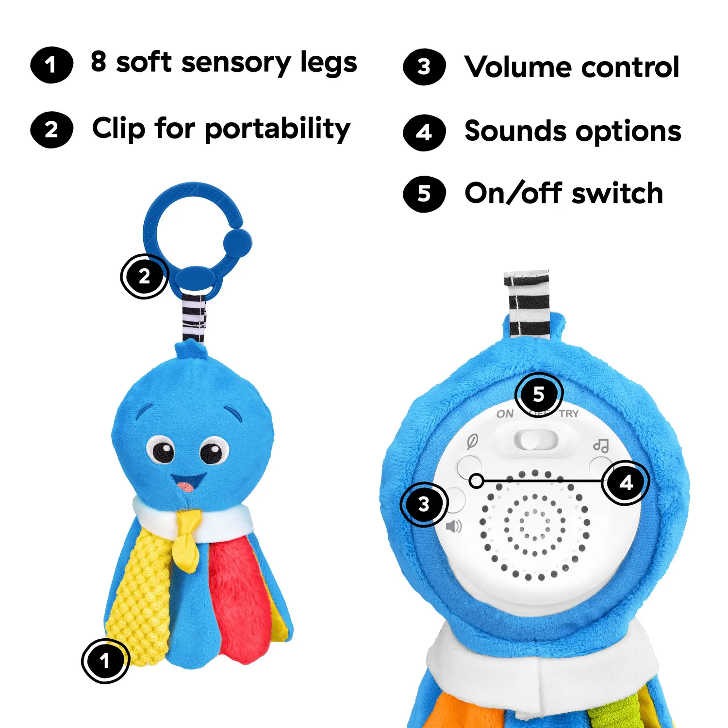 Baby Einstein Take Along Opus Beruhiger Oktopus