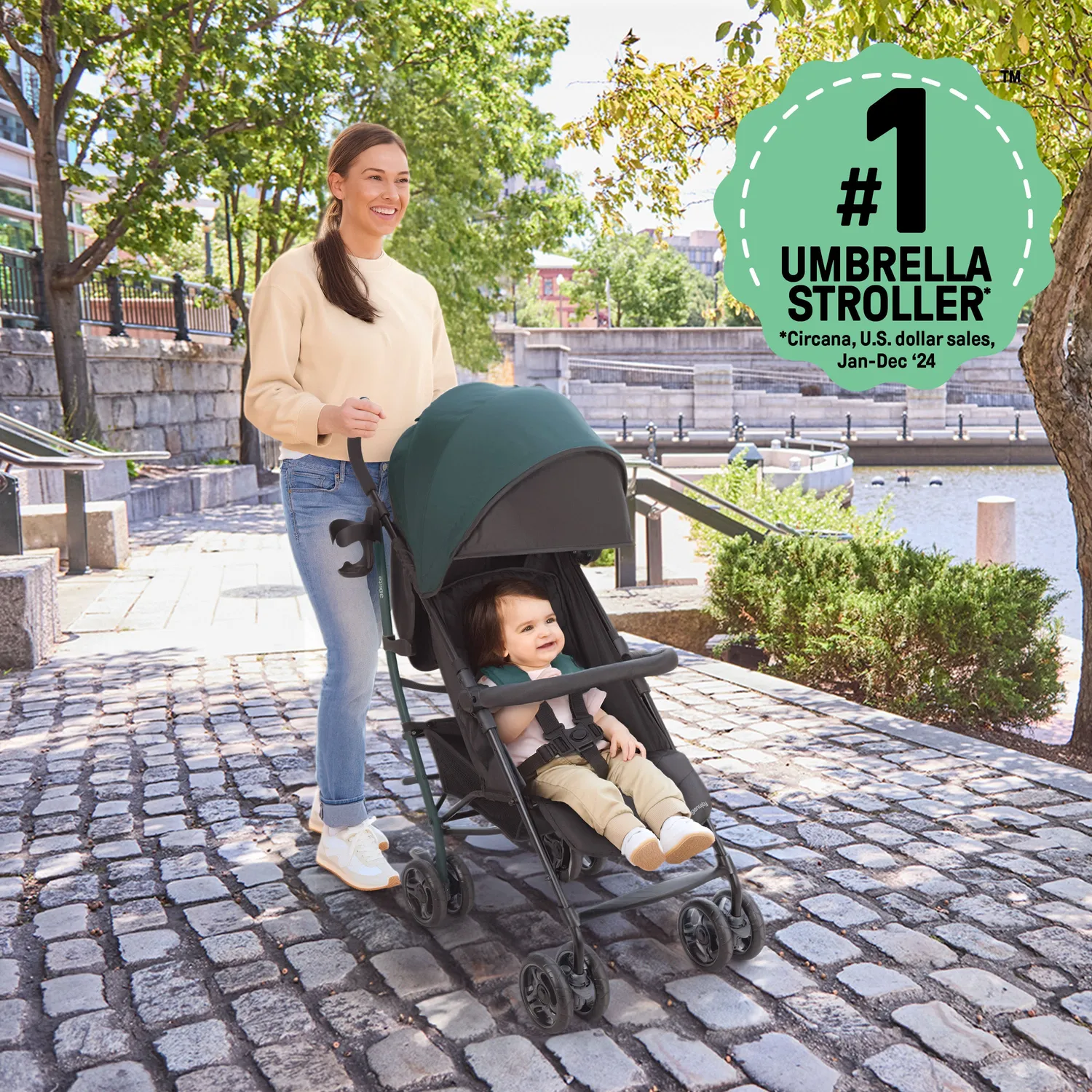 Ingenuity 3Dlite Jewel Buggy grün Autositz-kompatibel