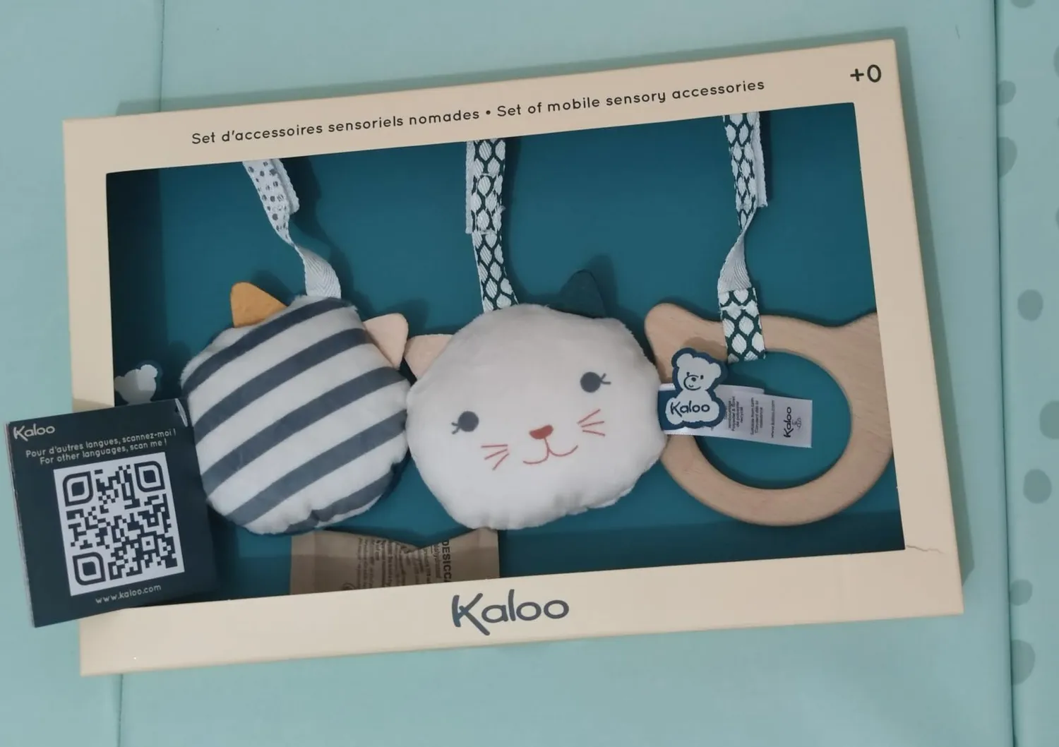 Kaloo Stimuli K227003 Babyspielzeug 3er-Set Katzen ab Geburt