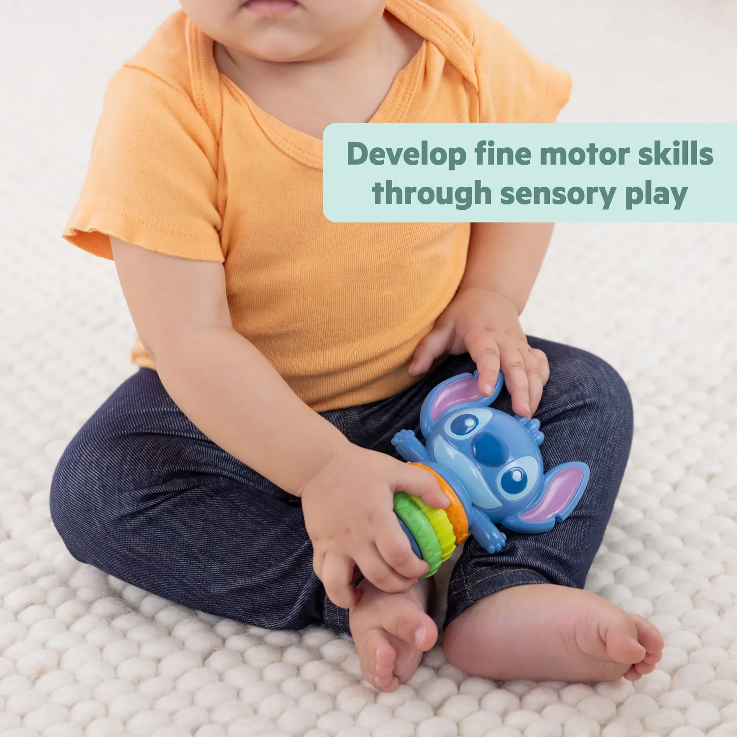 Disney Baby Stitch Fidget Spielzeug mit Rassel