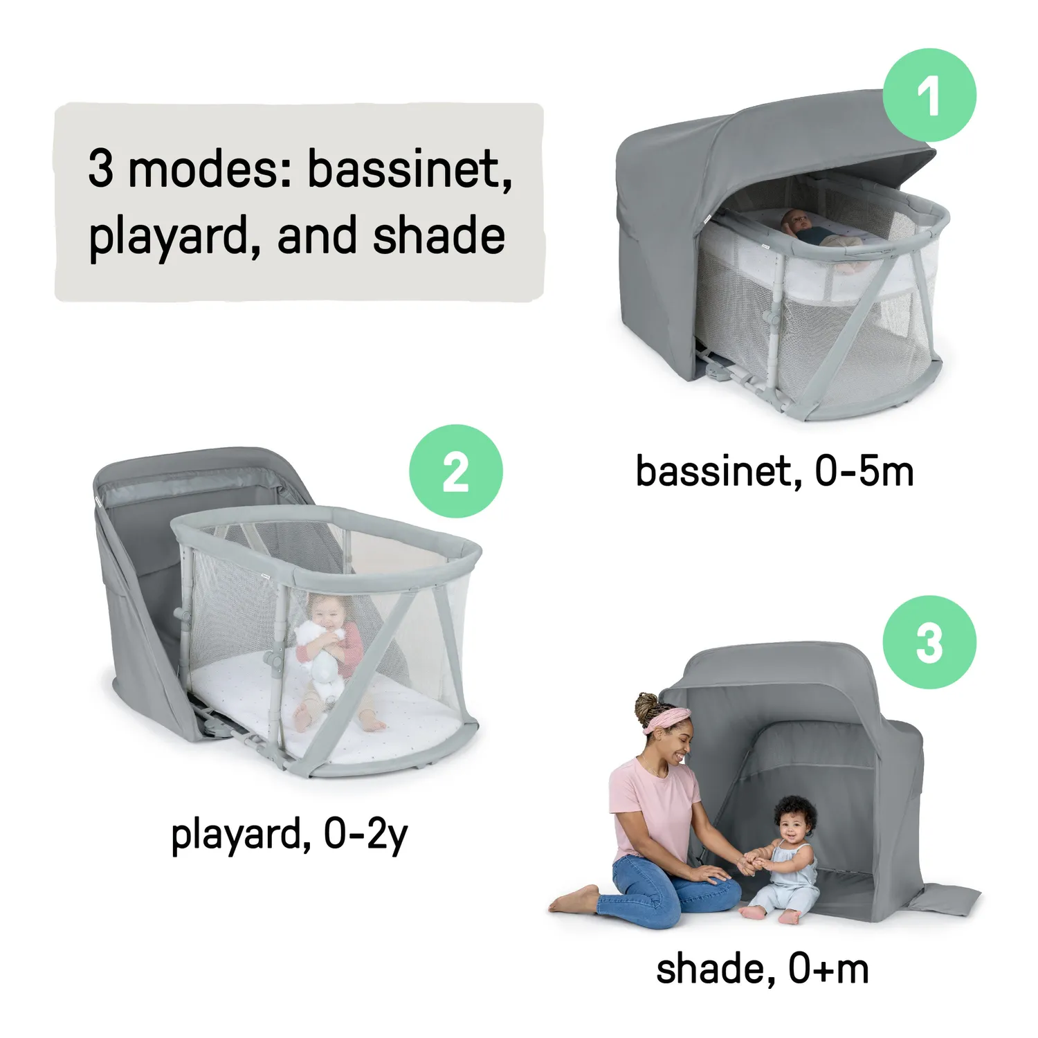 Summer Dream & Retreat 3-in-1 Reisebett Laufstall mit Shade
