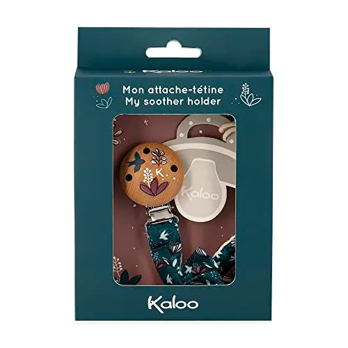 Kaloo K'Doux Schnullerkette Stoff Holz 16,5 cm Natur