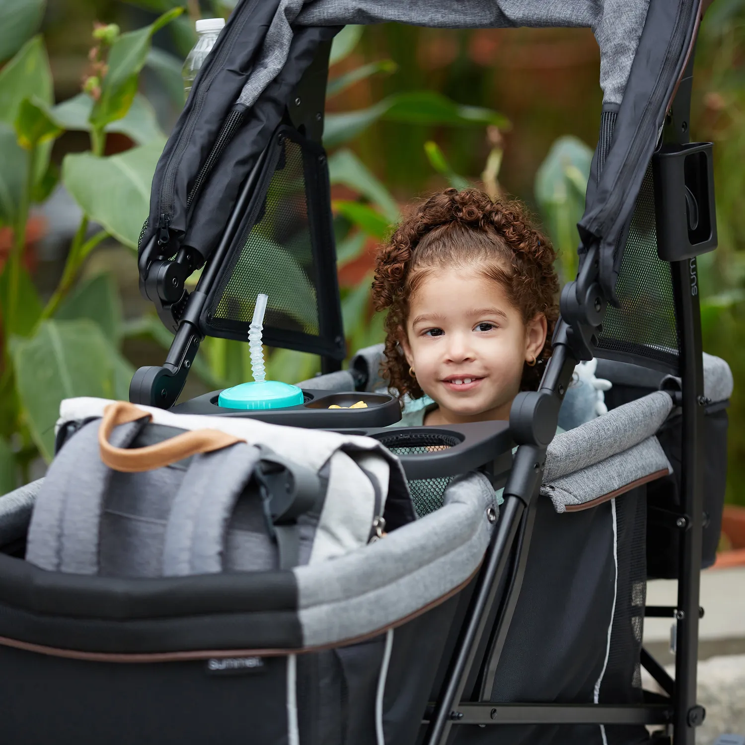Summer 3Dlite Wagon Bollerwagen Schwarz Grau 2-Sitzer