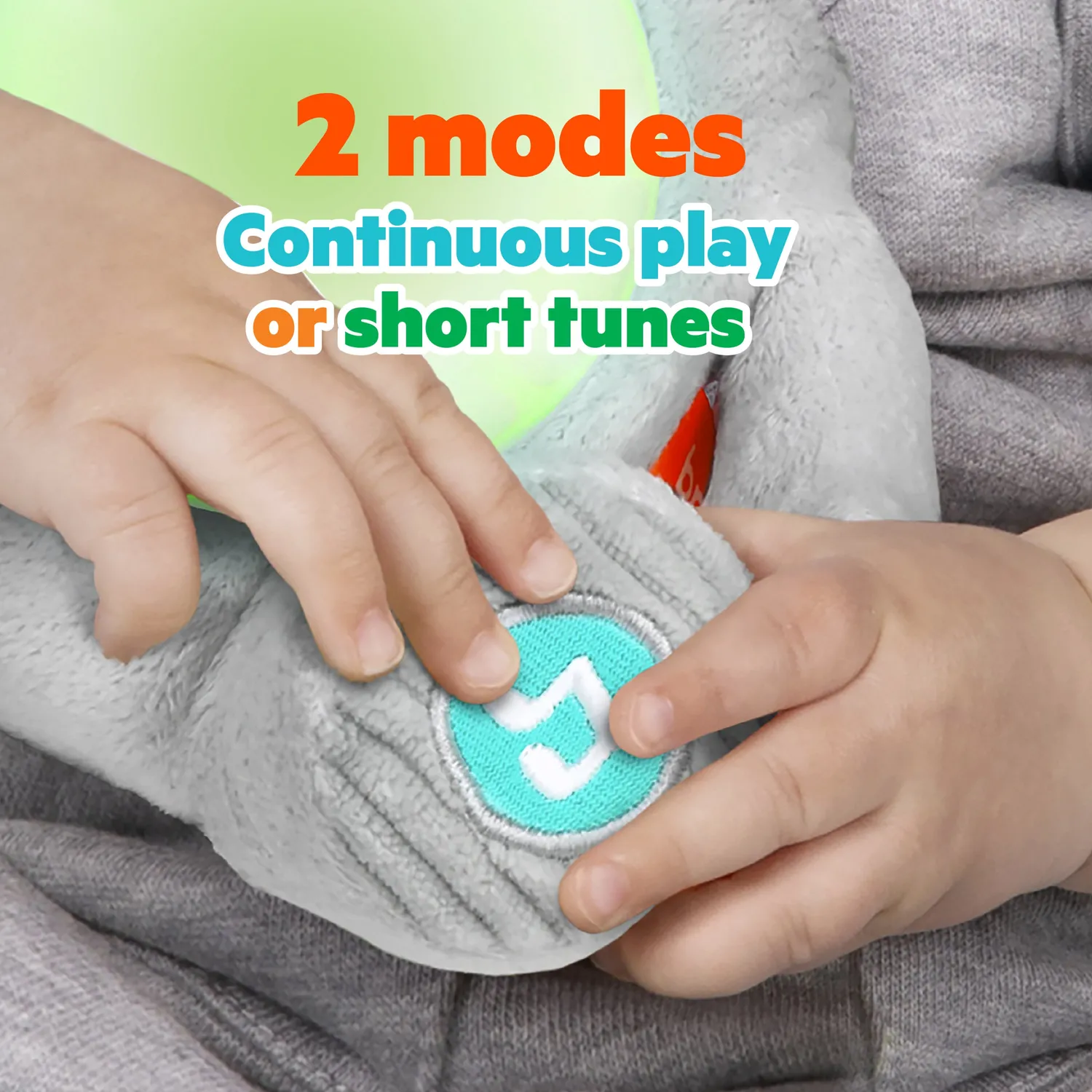 Bright Starts Hug-a-bye Baby Elefant Kuscheltier mit Licht & Musik