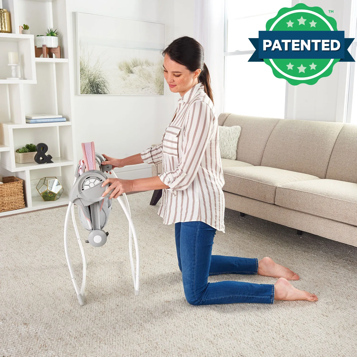 Ingenuity Comfort 2 Go Babyschaukel Flora Einhorn tragbar
