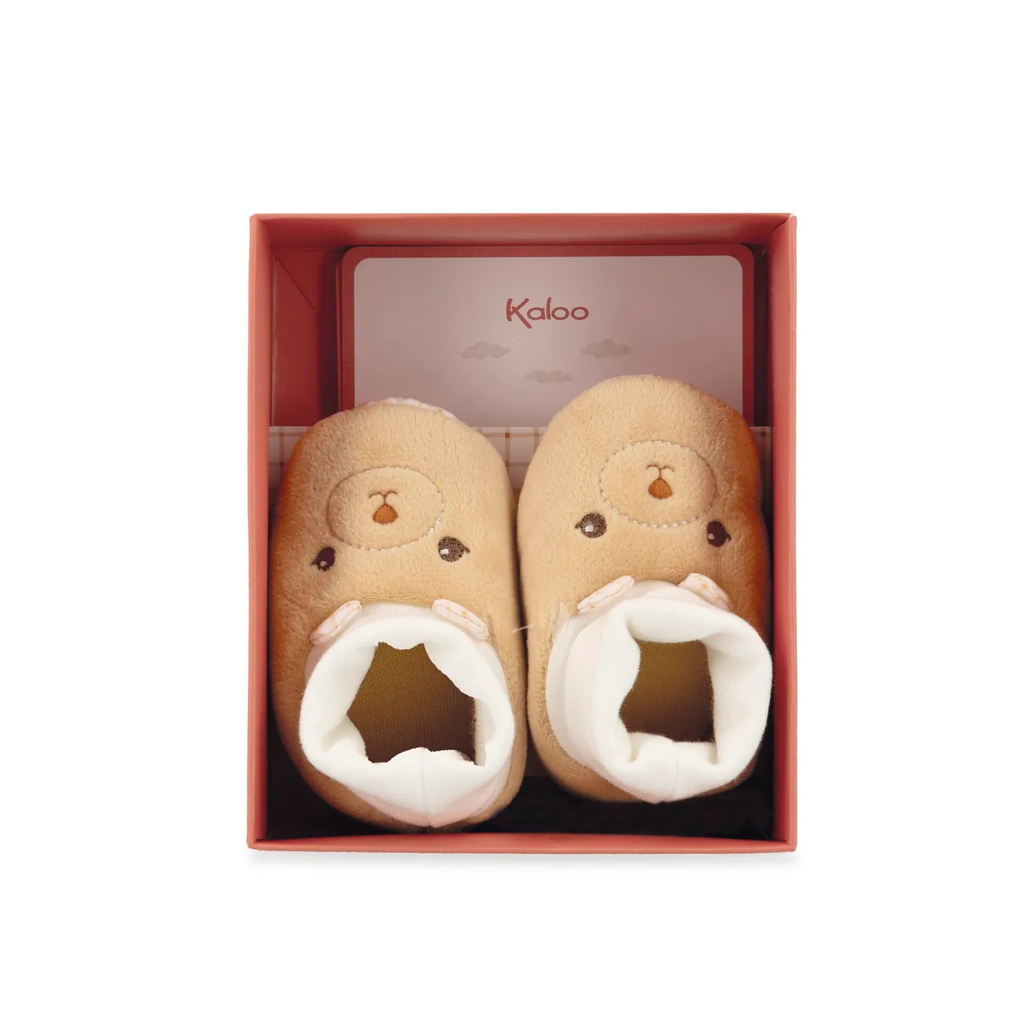 Kaloo Tendre Bébé Geschenkset Babyschuhe 0-6 Monate + Karten