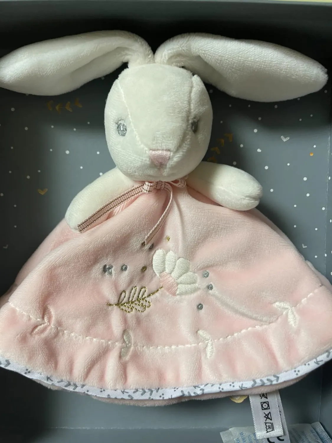 Kaloo Perle Häschen Stofftier rosa 20 cm mit Geschenkbox