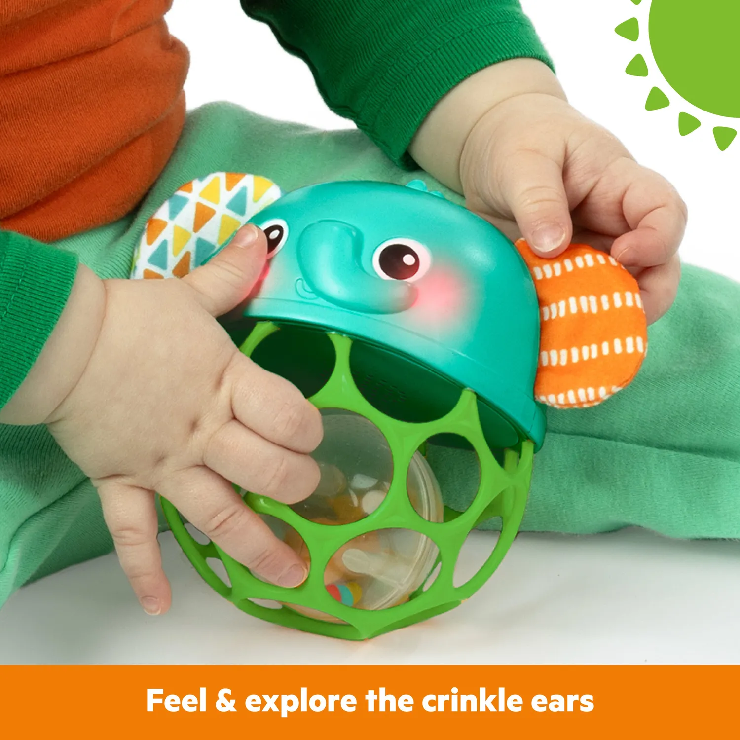 Bright Starts Giggle & Glow Elefant Rassel mit Licht