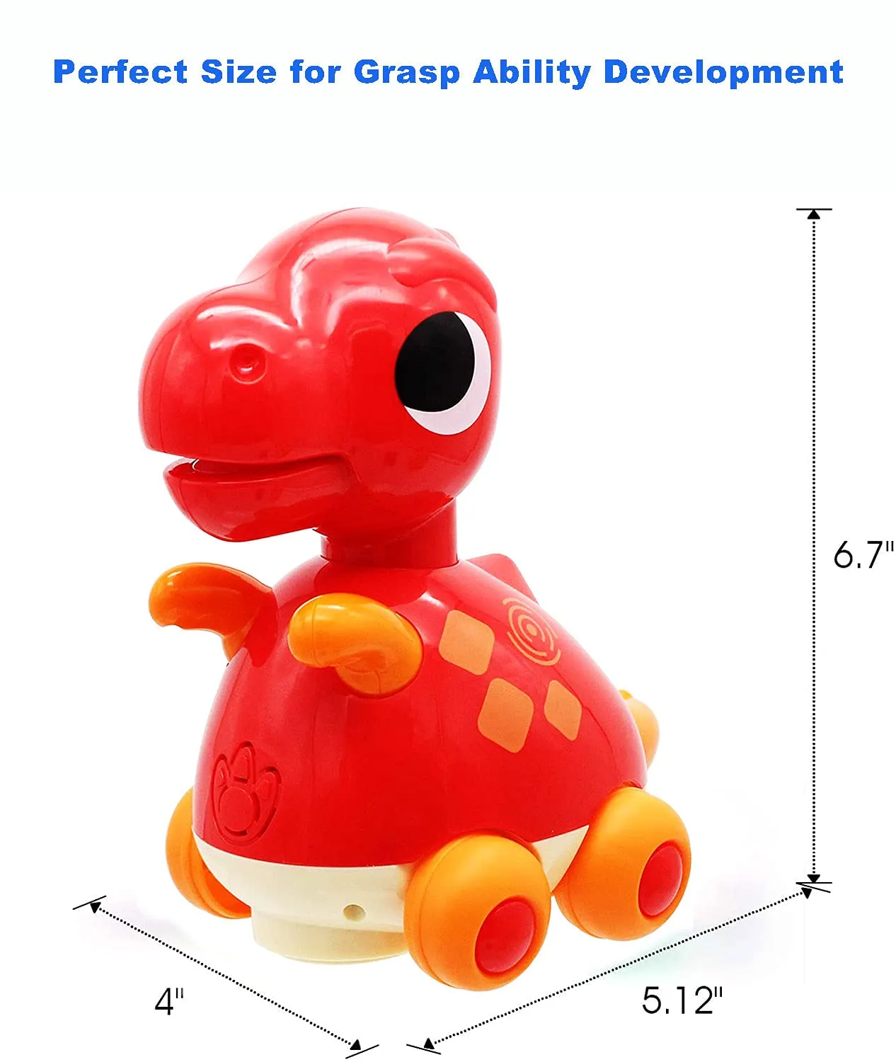 HOLA Cute Tyrannosaurus Touch & Go Krabbeldino mit Licht
