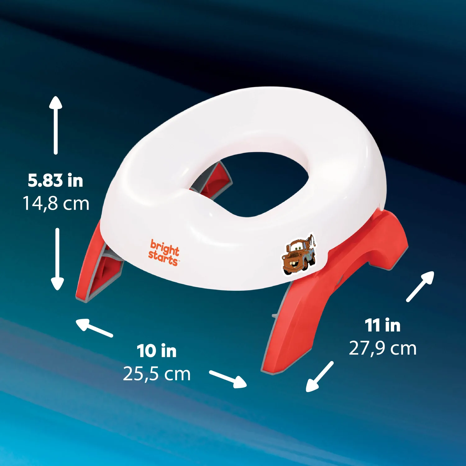 Bright Starts Cars 2-in-1 My Travel Potty Reisetöpfchen Rot