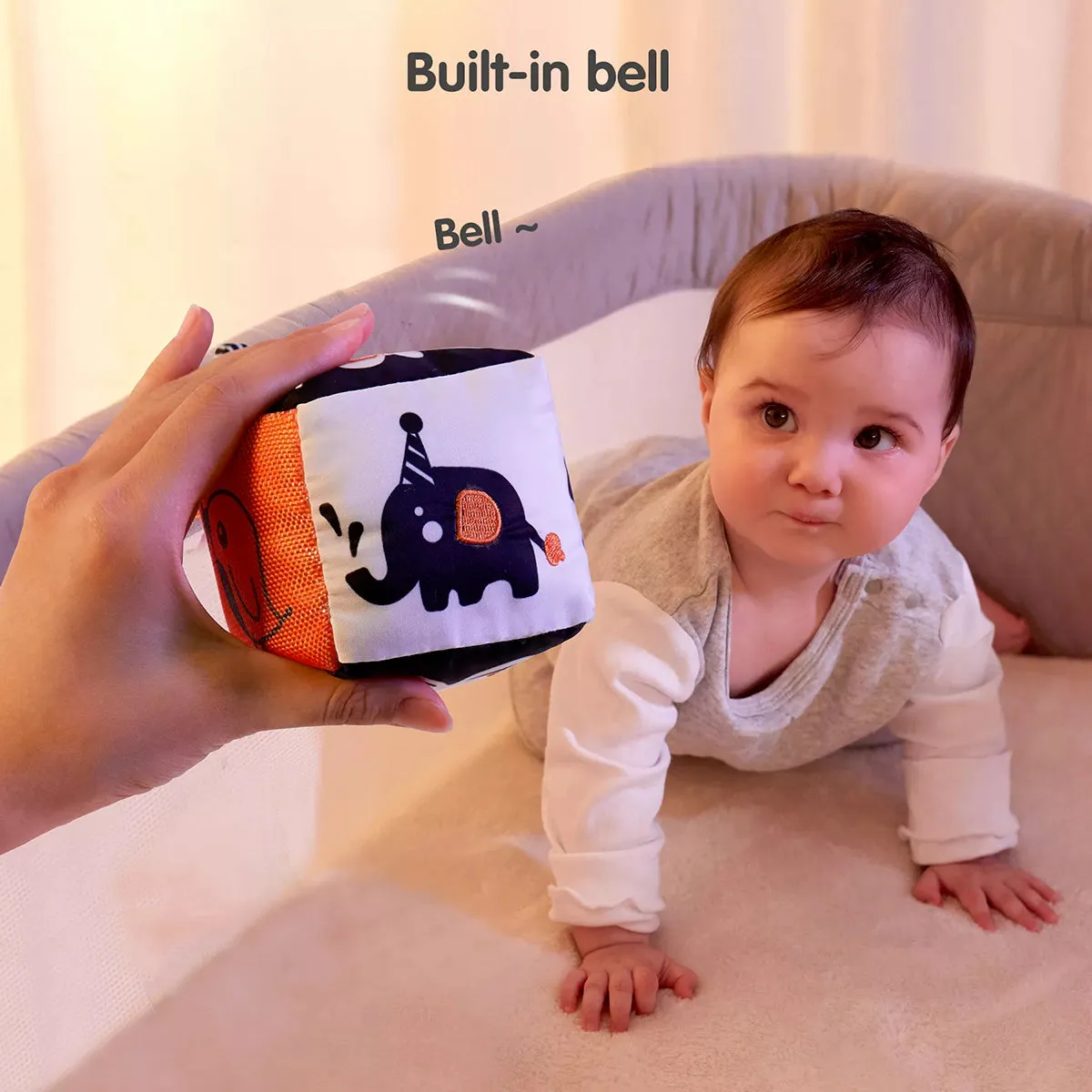 TUMAMA Schwarz-Weiß Kontrast Rassel Baby 4er Set
