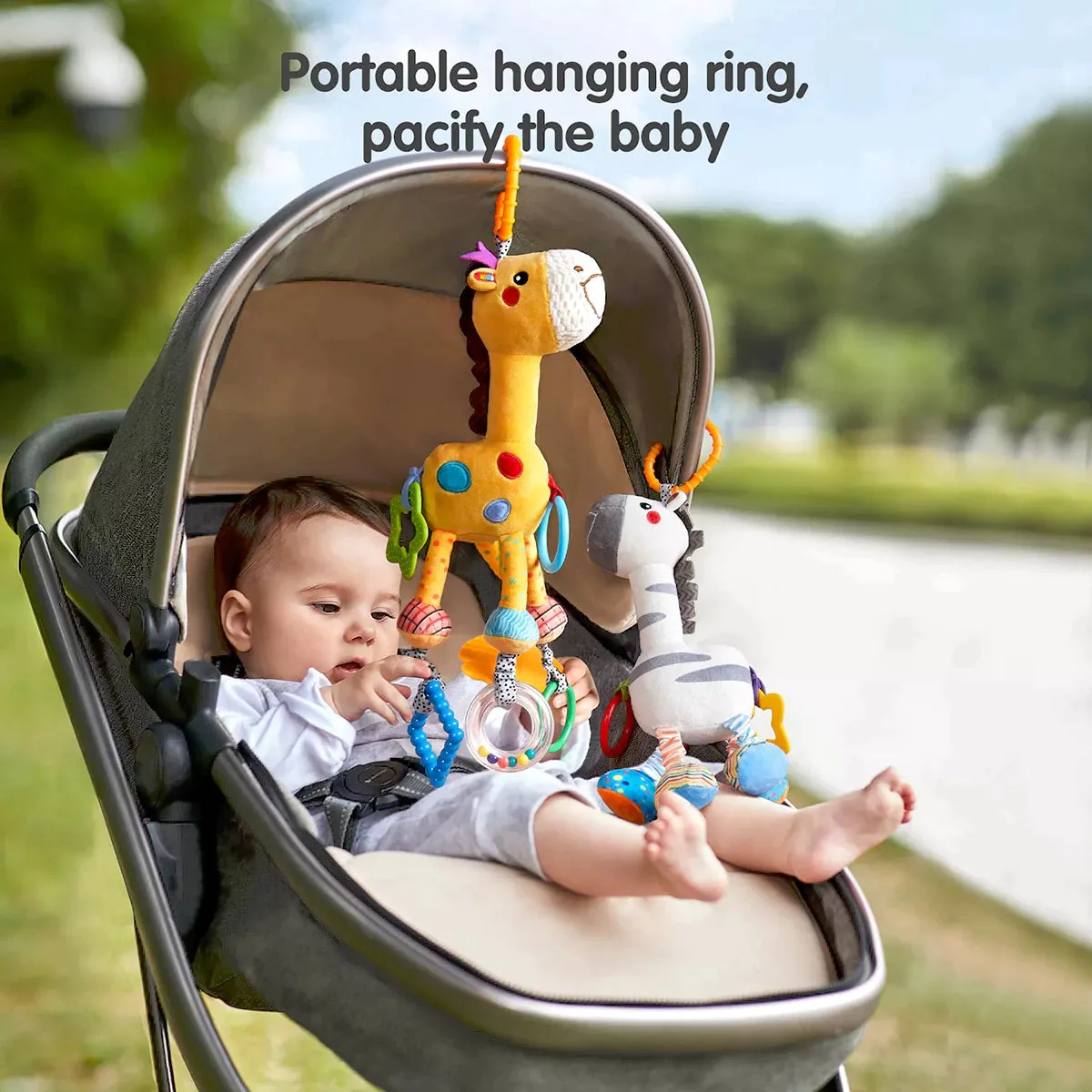 TUMAMA TM276 Hängerassel Baby Giraffe Zebra 2er Set