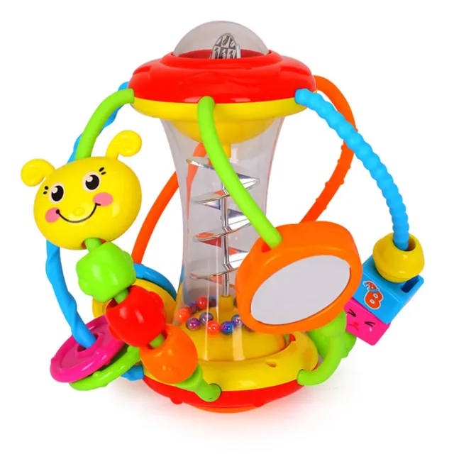 HOLA Greifball Motorikball Rassel 15,5 cm bunt